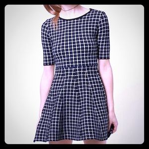 Topshop grid minidress - size 6